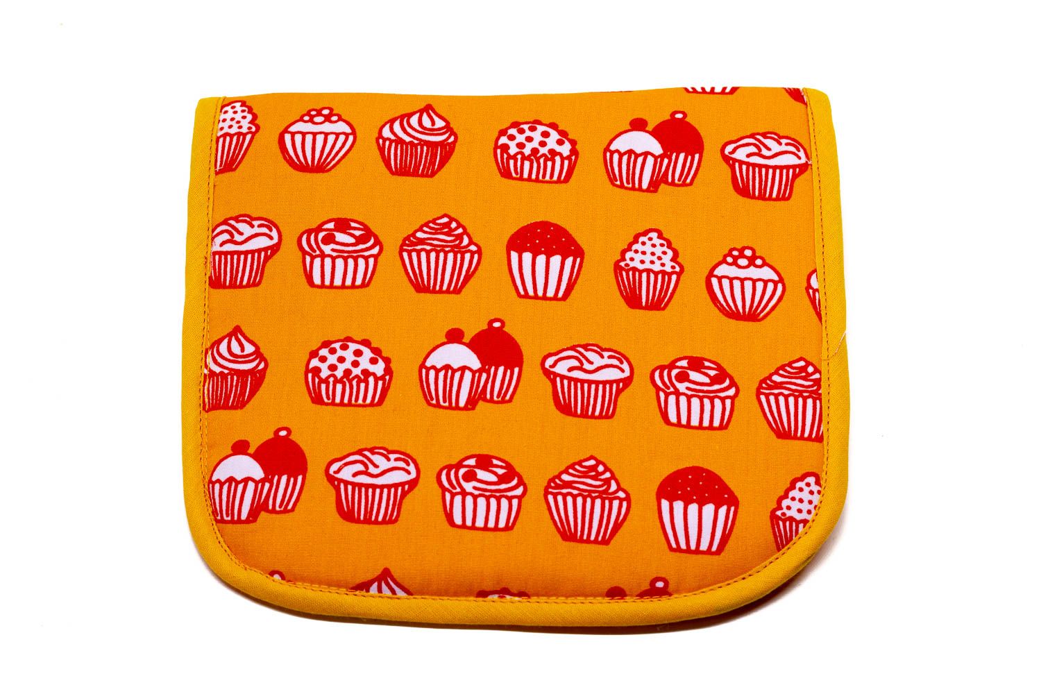 Porta bocadillos reutilizable de algodón con estampado Detalle del estampado del porta bocadillos de algodón