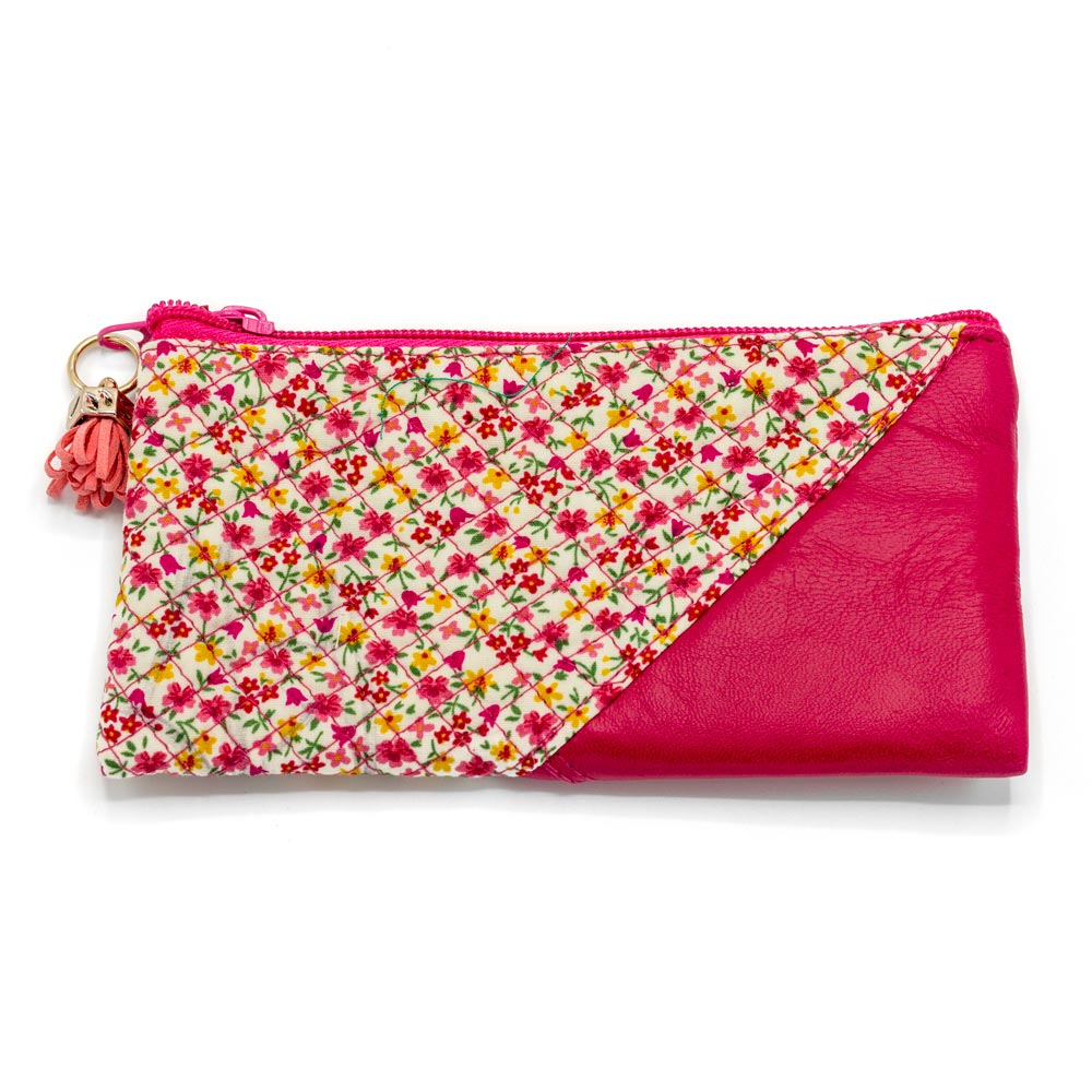 Cartera de piel de Flores clásicas Cartera de piel de Flores clásicas